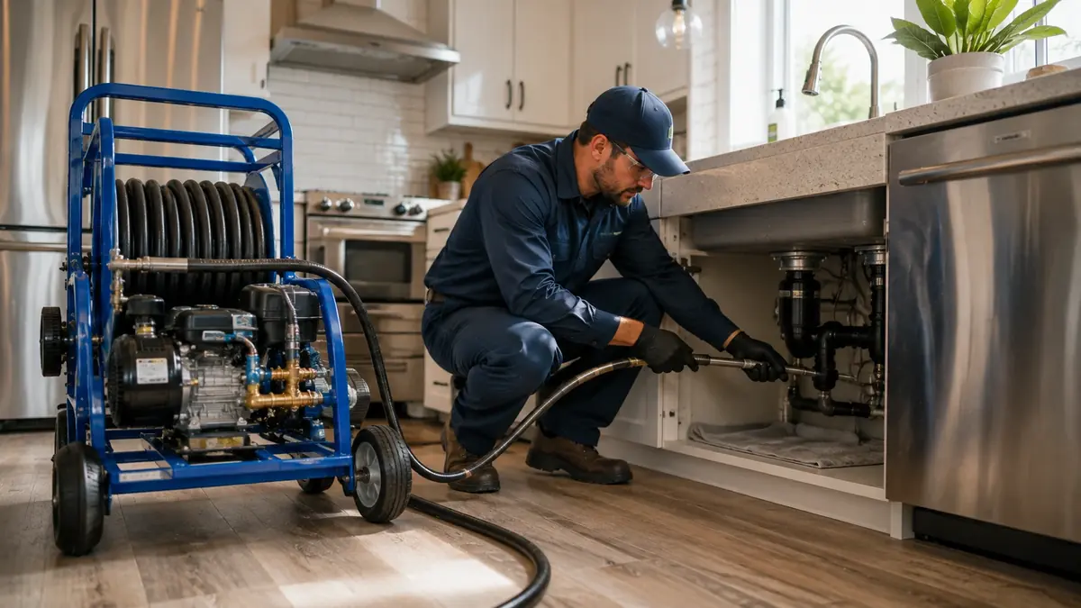 Kitchen Drain Hydro Jetting in Huntington Park