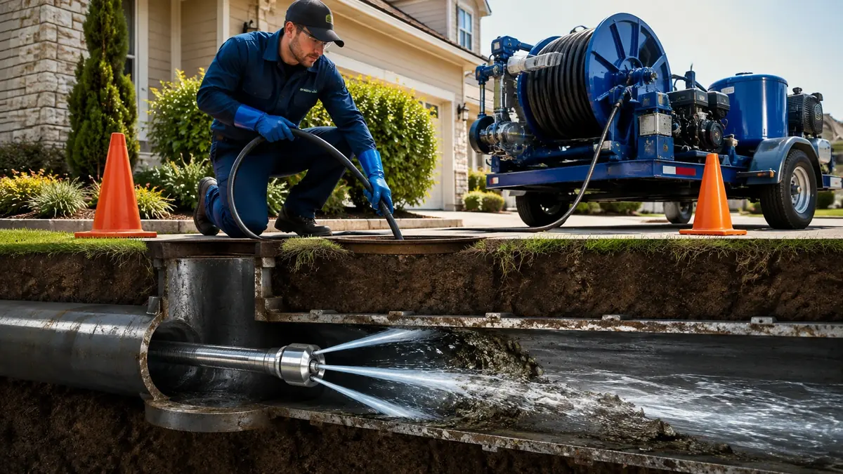 Main Sewer Line Hydro Jet Cleaning in Huntington Park