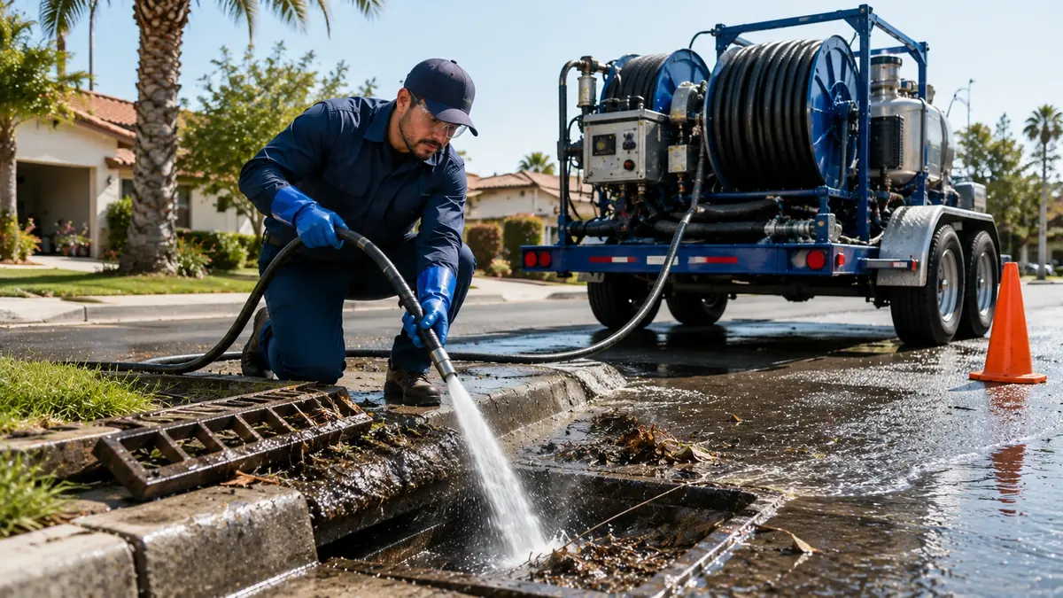 Storm Drain Hydro Jet Cleaning in Huntington Park